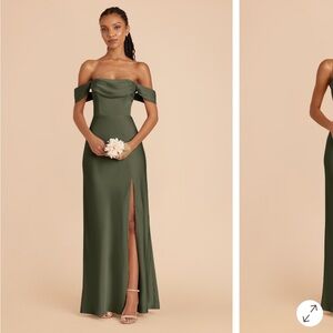 Birdie Grey Olive Gown